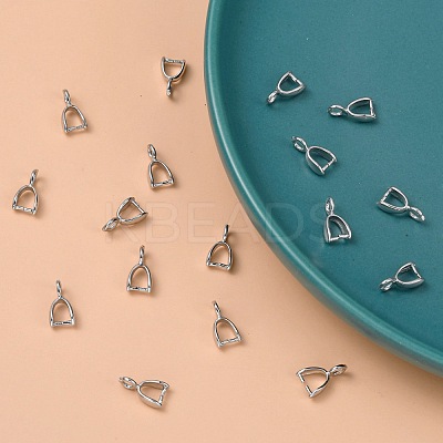 Grade AA Brass Ice Pick Pinch Bails for Pendant Making X-KK-M008-b-07P-NR-1