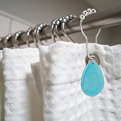 12Pcs Iron Shower Curtain Rings for Bathroom HJEW-OC0001-23-1