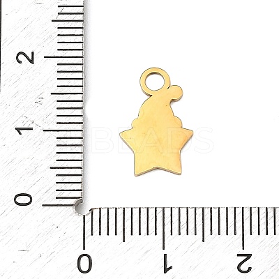 Christmas 304 Stainless Steel Enamel Charms STAS-I356-02G-03-1