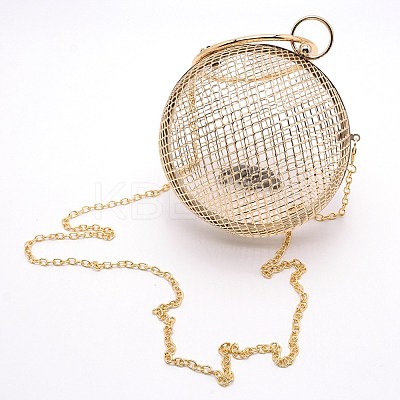 Women Purse Iron Hollow Clutch Bag AJEW-WH0181-01-1