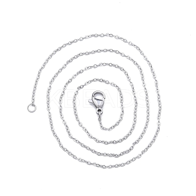 Non-Tarnish 304 Stainless Steel Cable Chains Necklace for Men Women NJEW-N050-A02-S12-1