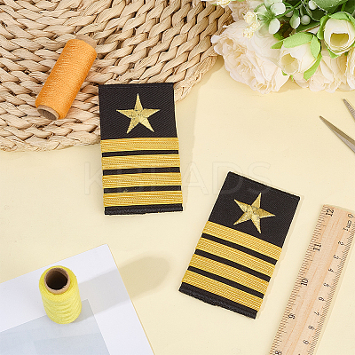 1 Pair Polyester Sailor Epaulettes DIY-BC0017-21D-1