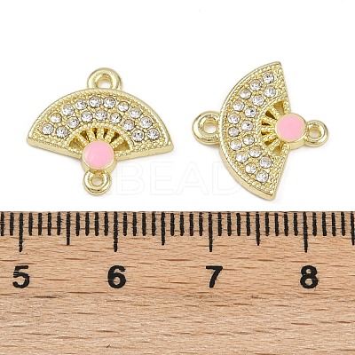 Alloy Crystal Rhinestone Fan Connector Charms FIND-M079-03G-1