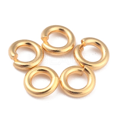 Rack Plating Brass Open Jump Rings KK-O139-18K-G-1