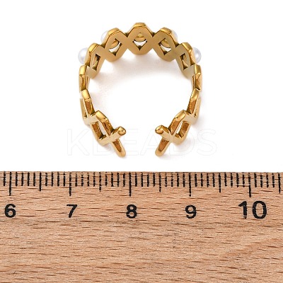 Stainless Steel Adjustable Cuff Rings for Women LS-RJEW-B126-02G-1