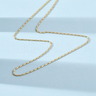 Brass Column Link Chain Necklaces MAK-L045-03G-1