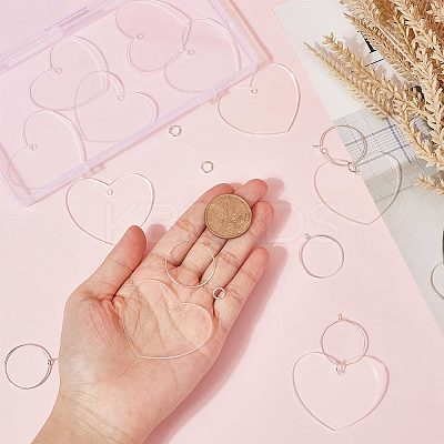 DIY Heart Wine Glass Charms Making Kits DIY-SC0021-51-1