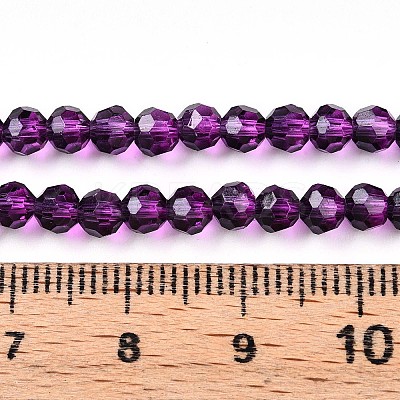 Baking Paint Transparent Glass Beads Strands DGLA-A035-T4mm-A09-1