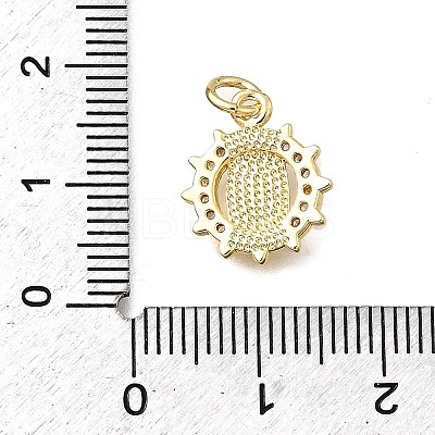 Brass Micro Pave Cubic Zirconia Pendants KK-P336-04A-G-1