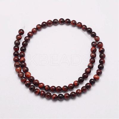 Natural Tiger Eye Bead Strands G-P230-14-6mm-1
