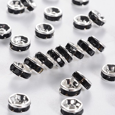Brass Grade A Rhinestone Spacer Beads RSB036NF-04-1