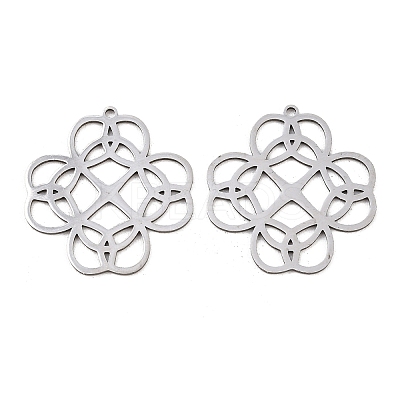 Hollow 201 Stainless Steel Pendants STAS-I364-17P-1