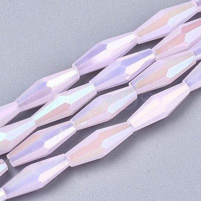 Electroplate Glass Beads Strands EGLA-S194-03A-B05-1