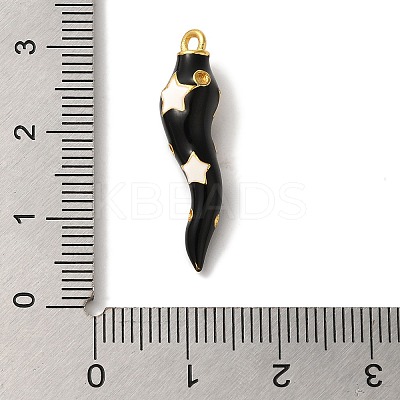 Rack Plating Brass Enamel Pendants KK-A229-29G-01-1