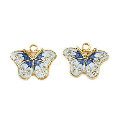 304 Stainless Steel Enamel Pendants STAS-L290-22G-1