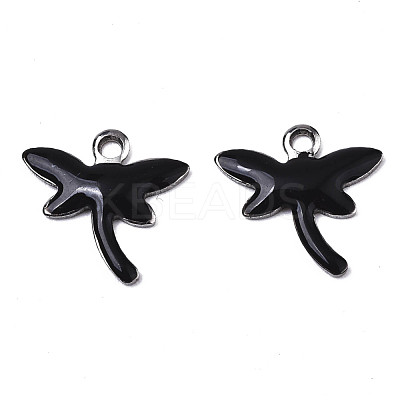 201 Stainless Steel Enamel Charms X-STAS-N088-19A-1