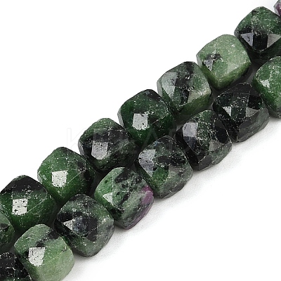 Natural Ruby in Zoisite Beads Strands G-H078-C39-6mm-1