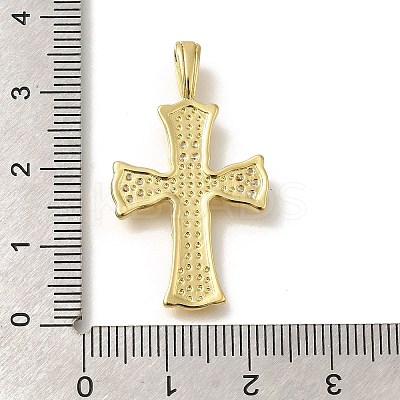 Rack Plating Brass with Cubic Zirconia Pendants KK-Z086-09G-01-1