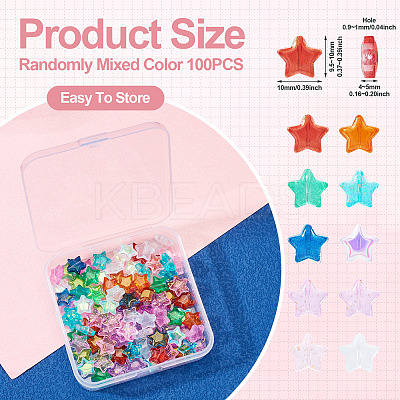 100Pcs Transparent Glass Beads GLAA-TA0003-23-1
