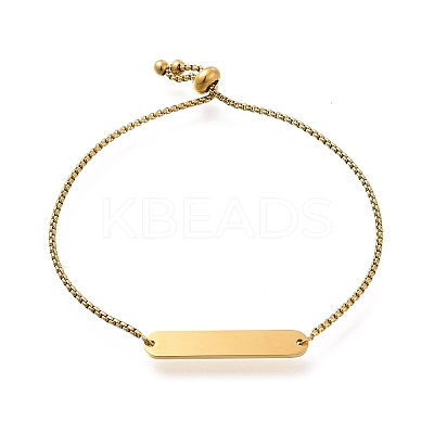 304 Stainless Steel Box Chain Slider Bracelets BJEW-M233-03G-1