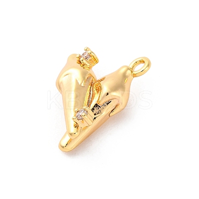 Brass Rhinestone Pendants KK-E793-12G-1