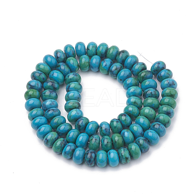 Natural Ocean white Jade Beads Strands X-G-R169-8x5mm-18-1