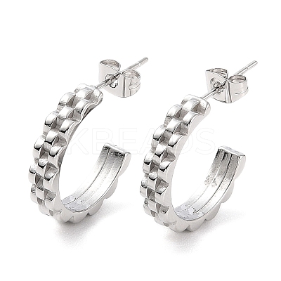 Non-Tarnish 304 Stainless Steel Round Stud Earrings EJEW-A104-30P-1