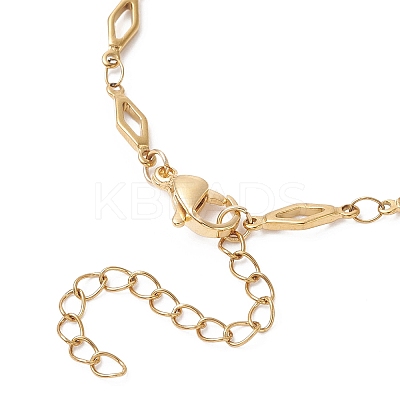 4MM 304 Stainless Steel Rhombus Link Chain Bracelet Making AJEW-JB01428-1