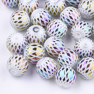 Electroplate Glass Beads EGLA-S178-07E-1