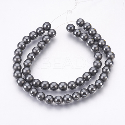 Electroplate Non-Magnetic Synthetic Hematite Beads Strands G-F585-C09-8mm-1