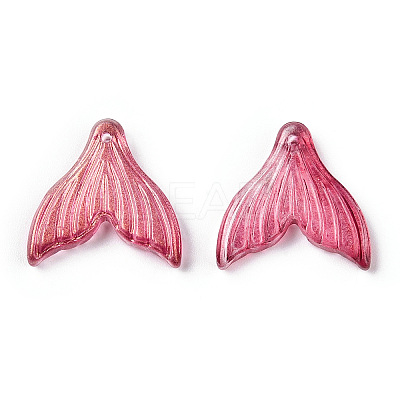 Transparent Spray Painted Glass Pendants X-GLAA-S190-009A-06-1