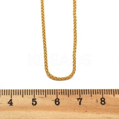 Brass Wheat Chains Necklaces for Women NJEW-D302-24G-1