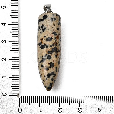 Natural Dalmatian Jasper Pointed Pendants G-F820-12K-1