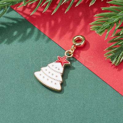 Christmas Alloy Enamel Pendants PALLOY-JF00709-02-1