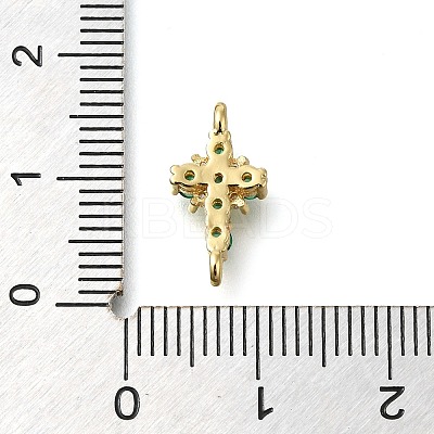 Brass Pave Cubic Zirconia Connector Charms KK-M101-03B-G01-1