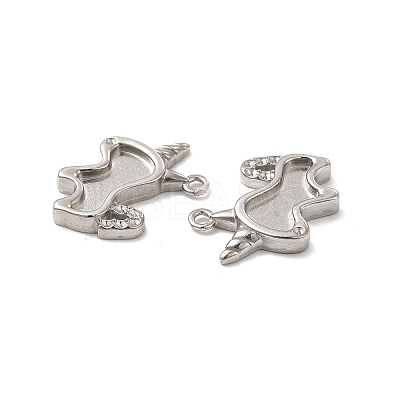Non-Tarnish 304 Stainless Steel Pendant Rhinestone Settings STAS-F284-25P-1