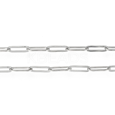 Tarnish Resistant 304 Stainless Steel Paperclip Chains CHS-F010-01F-P-1