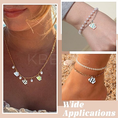 12Pcs 6 Colors Alloy Enamel Charms ENAM-CJ0007-49-1