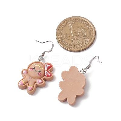 Christmas Resin Dangle Earrings EJEW-JE06089-1