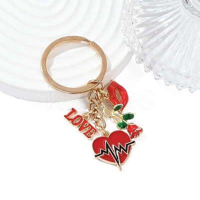 Valentine's Day Alloy Enamel Keychain KEYC-YW00185-01-1