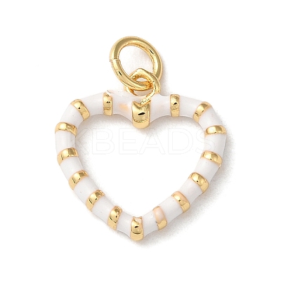 Brass Enamel Pendants KK-K332-35G-1