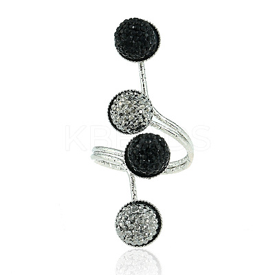 Round Alloy Open Cuff Rings for Women FS-WG47205-01-1