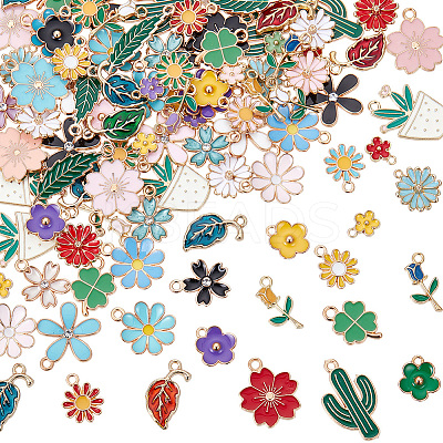 14 Styles Alloy Enamel Pendants ENAM-SC0005-96-1