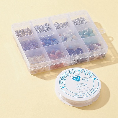 DIY Gemstone Bracelet Necklace Making Kit DIY-FS0003-48-1