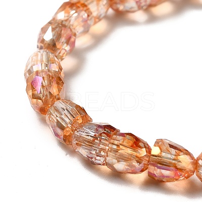Electroplate Transparent Glass Beads Strand GLAA-G088-05-1