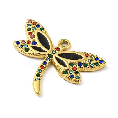 Ion Plating(IP) Real 18K Gold Plated 304 Stainless Steel Rhinestone Pendants STAS-P341-04G-03-1