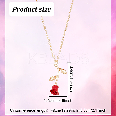 3Pcs 3 Color Zinc Alloy Rose of Life Pendant Necklaces Set for Women NJEW-AN0001-24-1