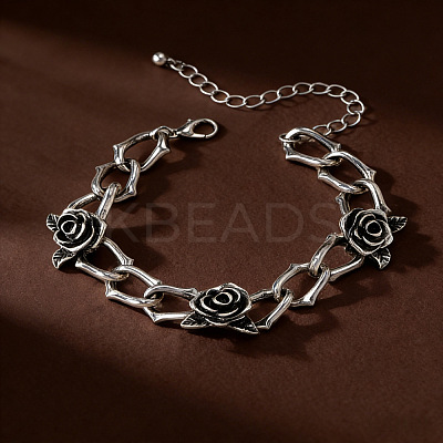 Gothic Style Alloy Link Chain Bracelets for Women WG63462-01-1