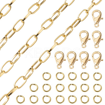 DIY Aluminium Cable Chain Necklace Making Kits DIY-TA0012-10-1
