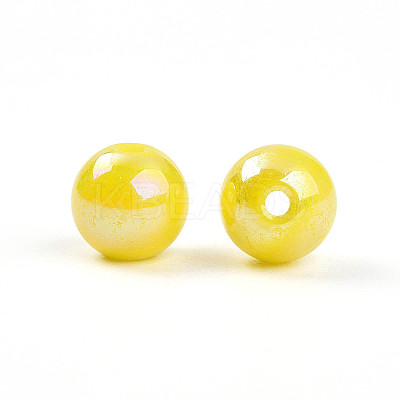 Electroplate Pearlized Glass Pearl Beads EGLA-T021-14B-09-1
